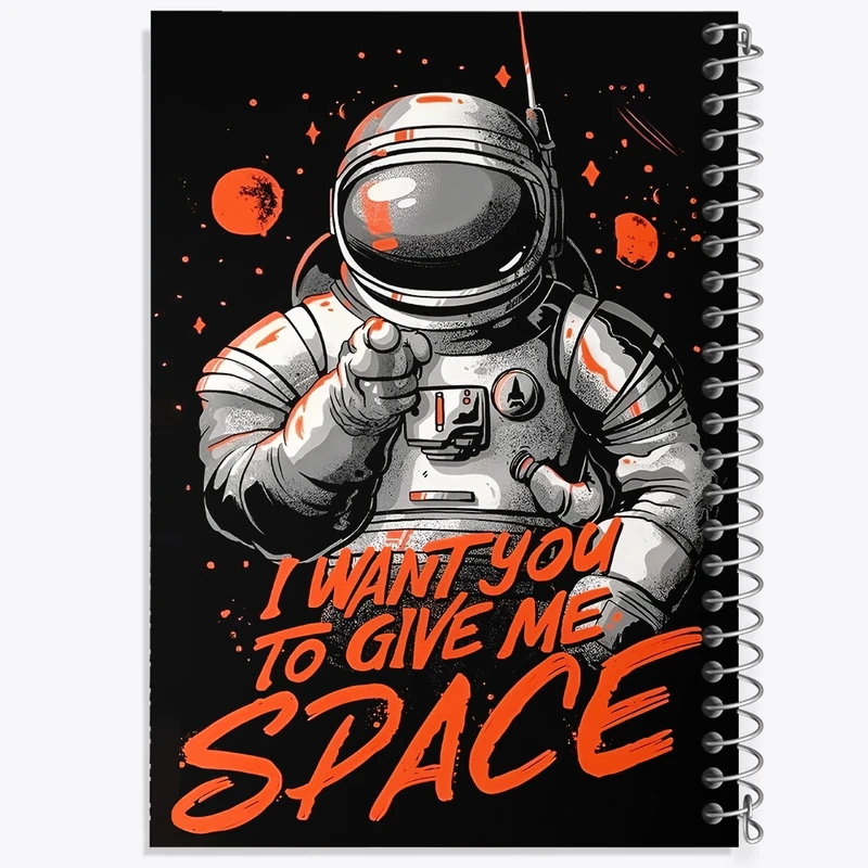 دفتر ژورنال نویسی 50 برگ خندالو مدل نقطه ای طرح فضانورد کد F11054