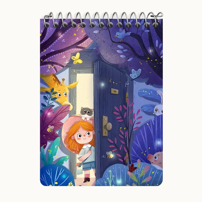 دفتر یادداشت 50 برگ خندالو طرح دخترانه کیوت کد N7432