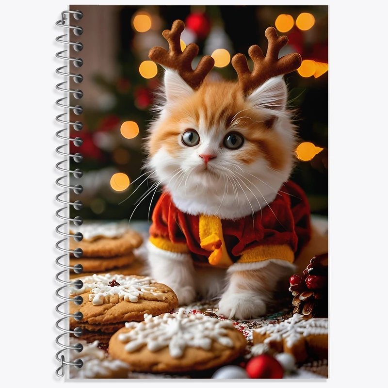 دفتر زبان 50 برگ خندالو مدل سه خط طرح گربه بامزه کد F9007