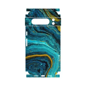 MAHOOT Turquoise marblewith golden streaks-FullSkin Cover Sticker for Google Pixel 8 Pro