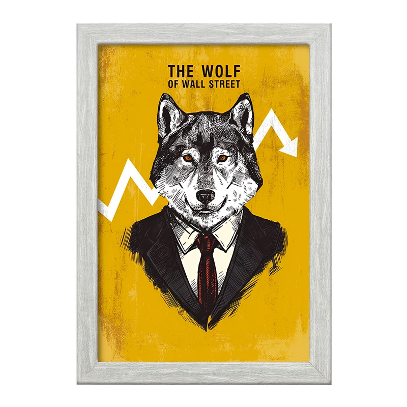 تابلو خندالو طرح گرگ وال استریت (The Wolf of Wall Stree) کد F13538