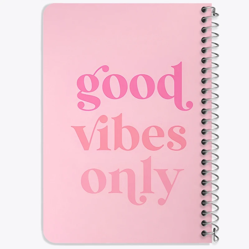 دفتر یادداشت 50 برگ خندالو طرح Good Vibes Only کد F3849