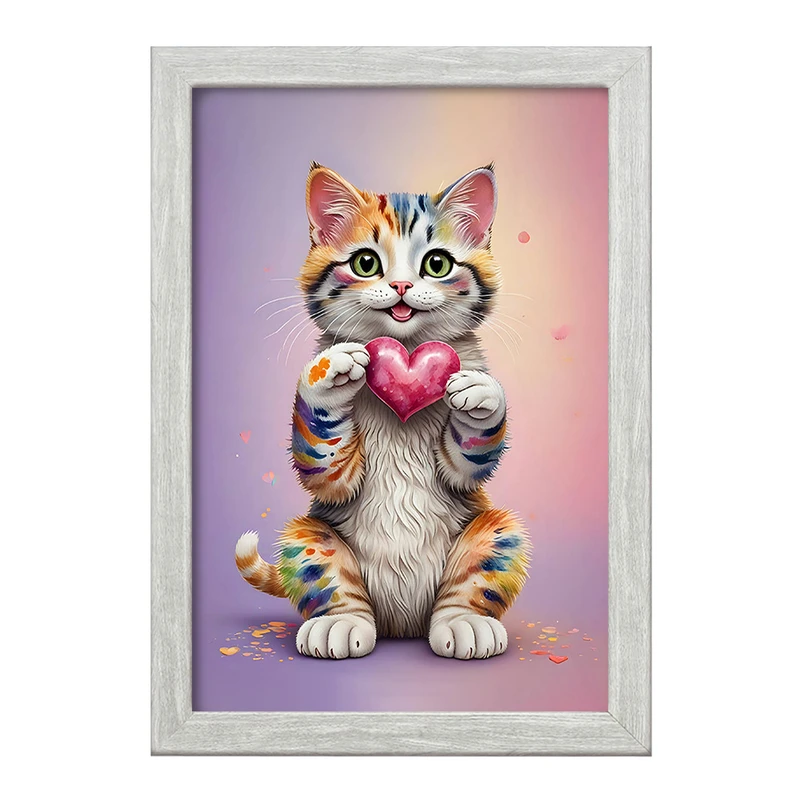 تابلو خندالو طرح گربه (Cat) کد F2747