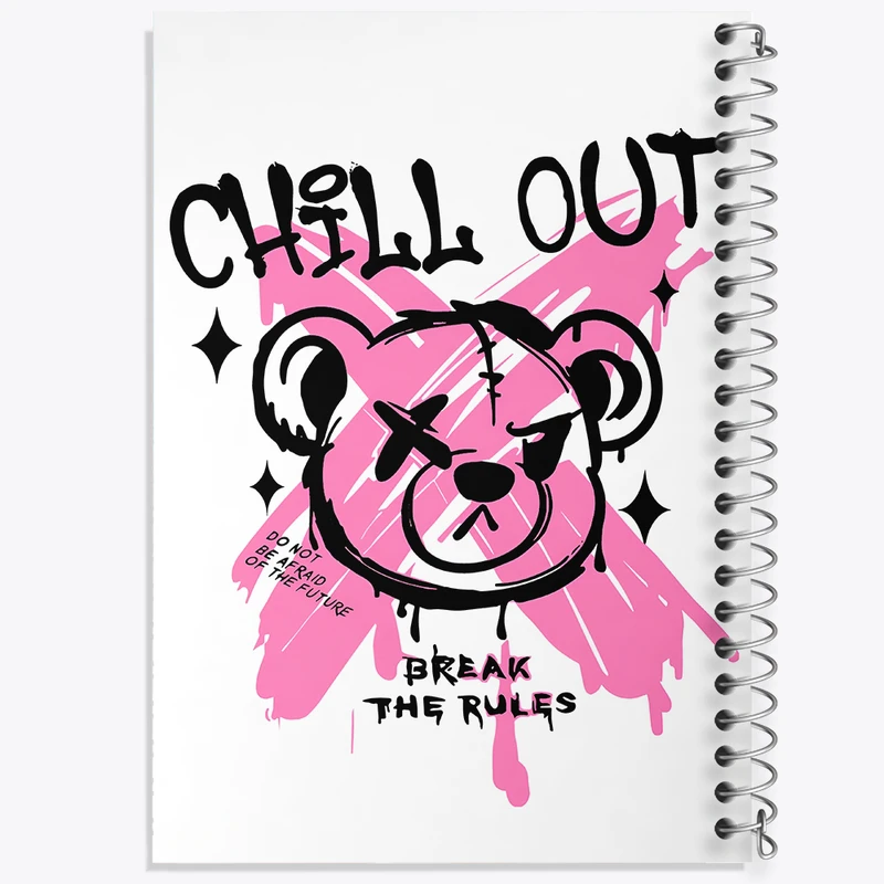 دفتر مشق 50 برگ خندالو طرح Chill Out کد F11034