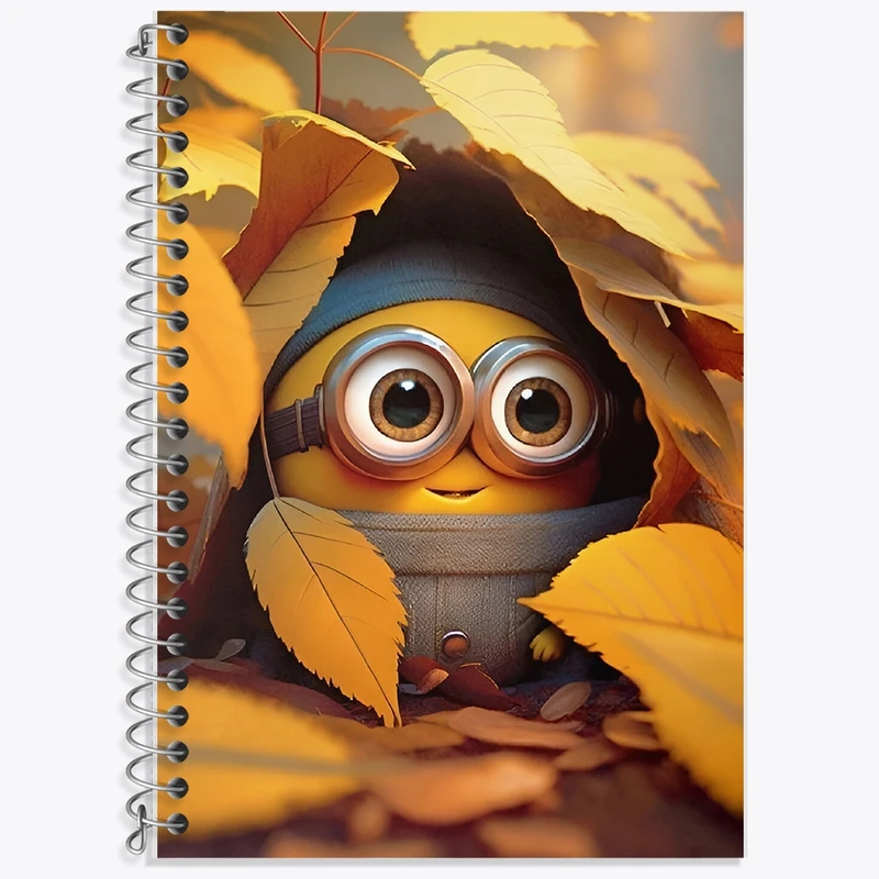 دفتر زبان 50 برگ خندالو مدل سه خط طرح مینیون ها (Minions) کد F10759