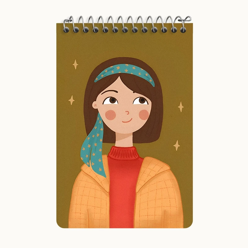 دفتر یادداشت 50 برگ خندالو طرح دخترانه کد F12010