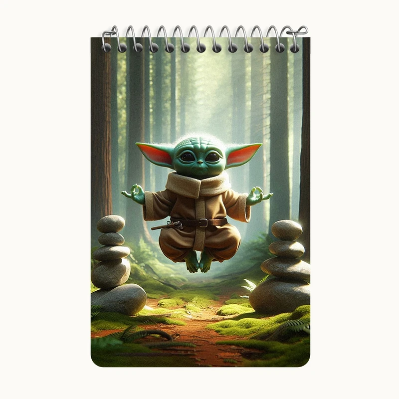 دفتر یادداشت 50 برگ خندالو طرح بیبی یودا کد F4422