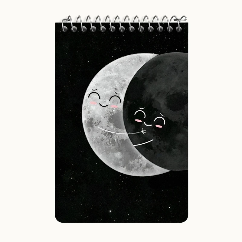 دفتر یادداشت 50 برگ خندالو طرح ماه کیوت کد F4305