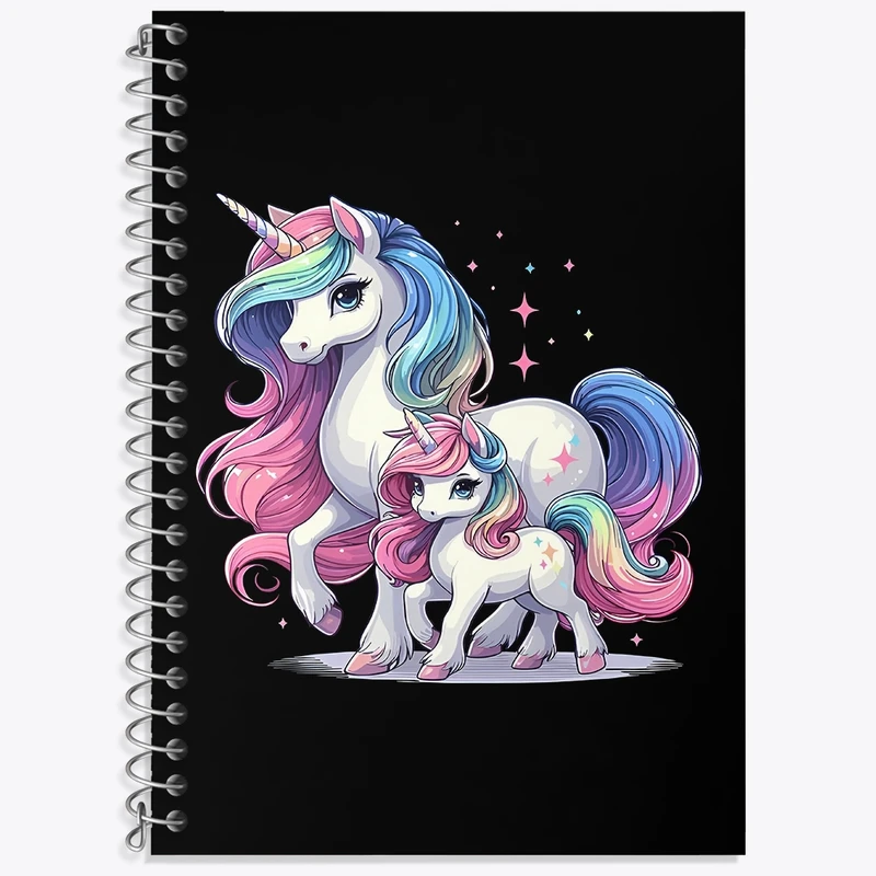 دفتر لغت 50 برگ خندالو طرح اسب تک شاخ کد F4208