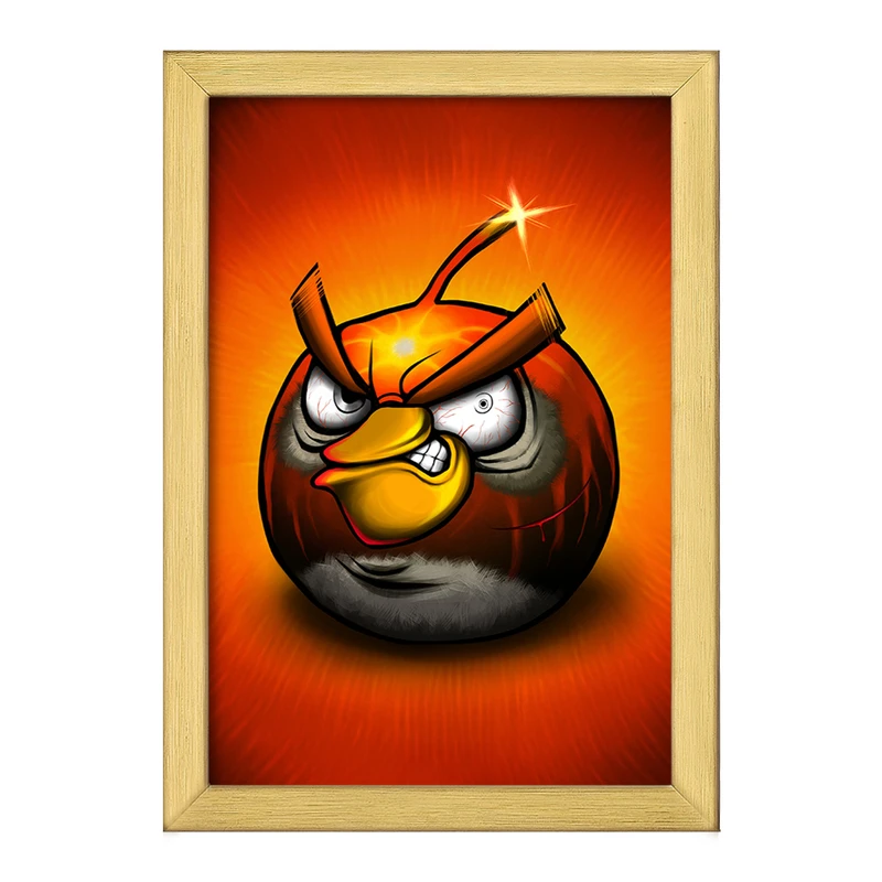 تابلو خندالو طرح پرندگان خشمگین (Angry Birds) کد F2219