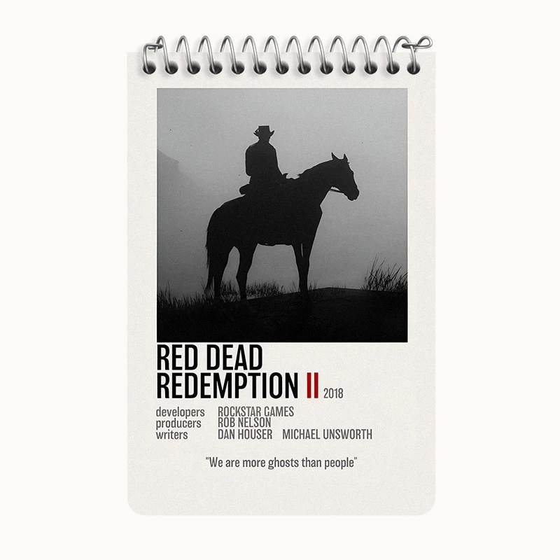 دفتر یادداشت 50 برگ خندالو طرح رد دد (Red Dead) کد F13456