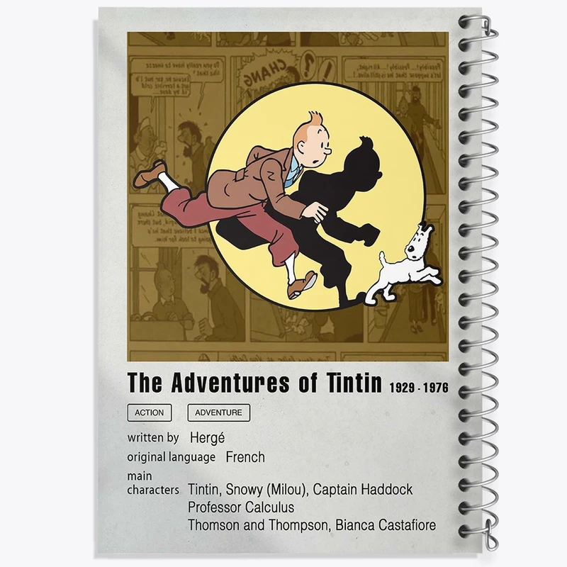 دفتر لیست خرید 50 برگ خندالو طرح تن تن (Tintin) کد F11254