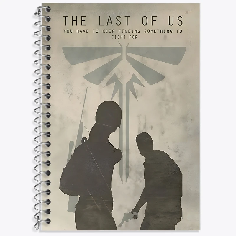 دفتر زبان 50 برگ خندالو مدل سه خط طرح آخرین بازمانده از ما (The Last Of Us) کد F13585