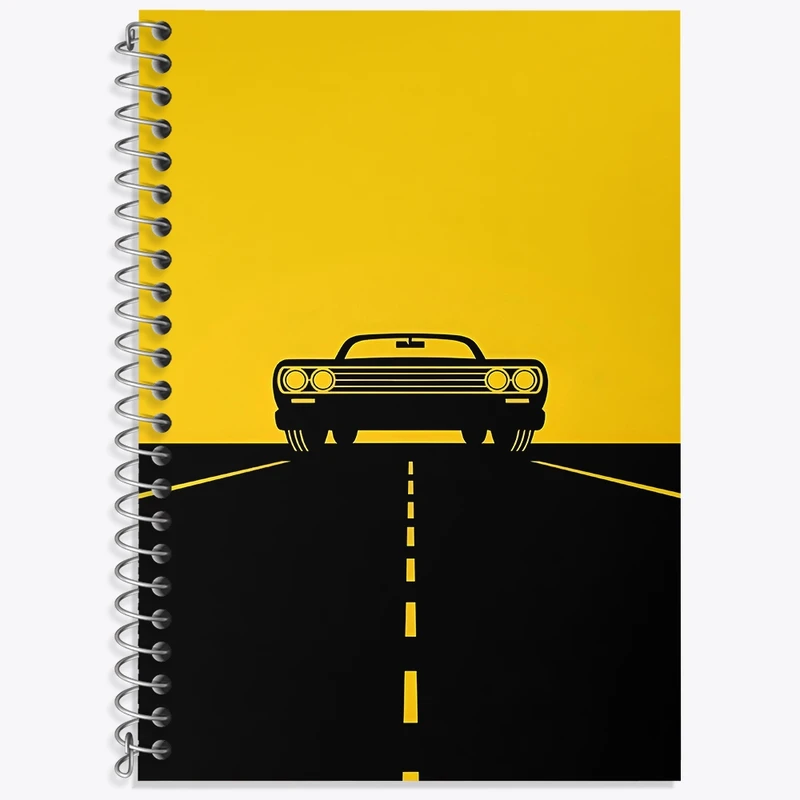 دفتر زبان 50 برگ خندالو مدل سه خط طرح ماشین کد F4558