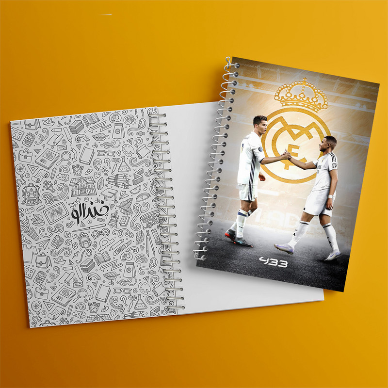 دفتر مشق 100 برگ خندالو طرح کریستیانو رونالدو و امباپه کد F14267