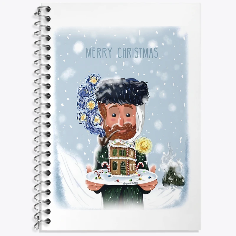 دفتر نت موسیقی 50 برگ خندالو طرح ونسان ونگوگ کد F8805