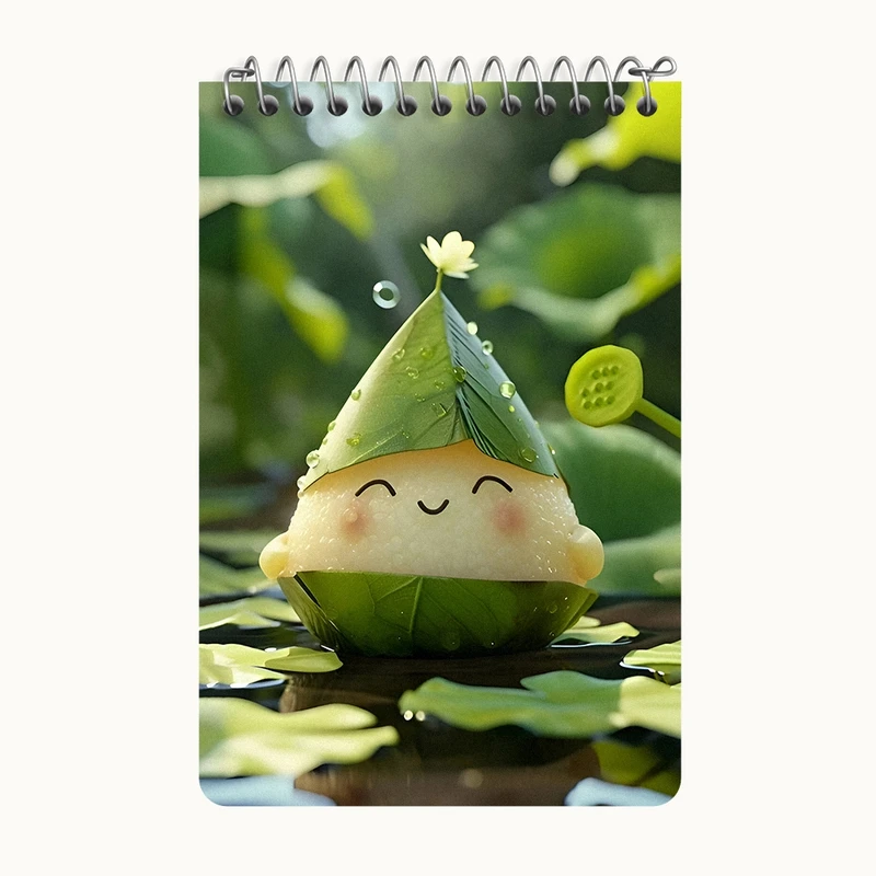 دفتر یادداشت 50 برگ خندالو طرح اونیگیری (Onigiri) کد F7837