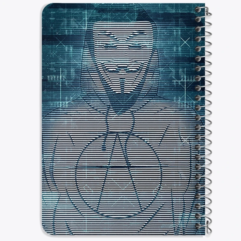 دفتر یادداشت 50 برگ خندالو طرح هکر (Hacker) کد F1667