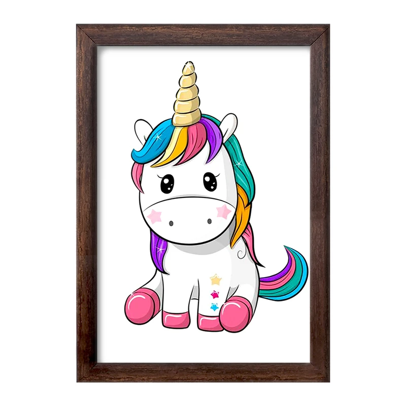 تابلو خندالو طرح اسب تک شاخ یونیکورن  کد 1100