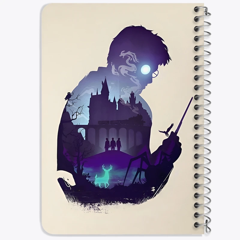 دفتر یادداشت 50 برگ خندالو طرح هری پاتر (Harry Potter) کد F4306