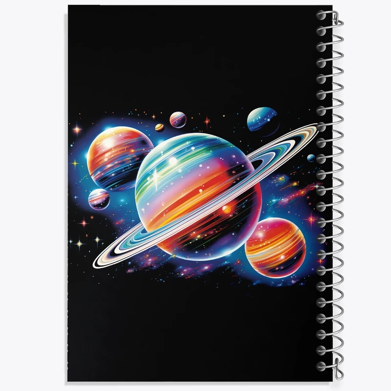 دفتر ژورنال نویسی 50 برگ خندالو مدل نقطه ای طرح کهکشان کد F3042