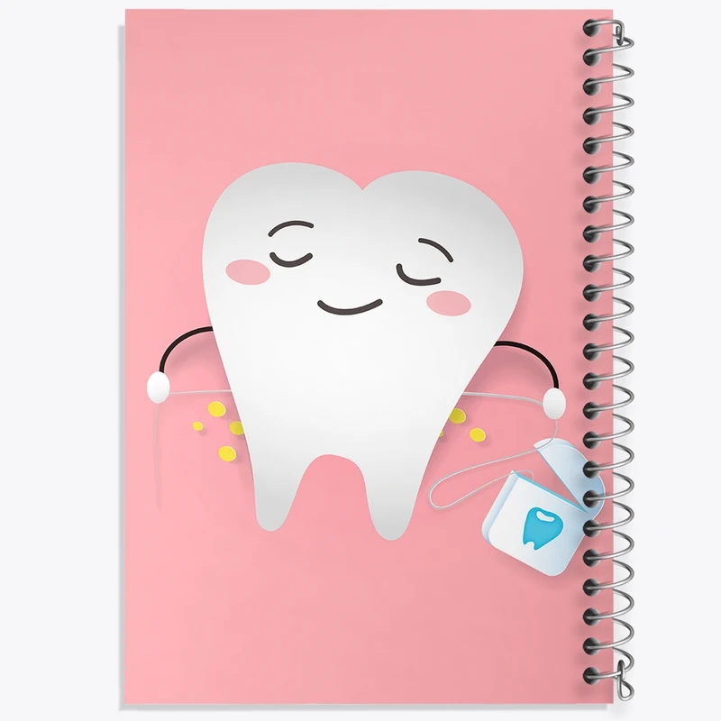 دفتر طراحی 50 برگ خندالو طرح دندان و دندان پزشکی کودکانه کد 36708