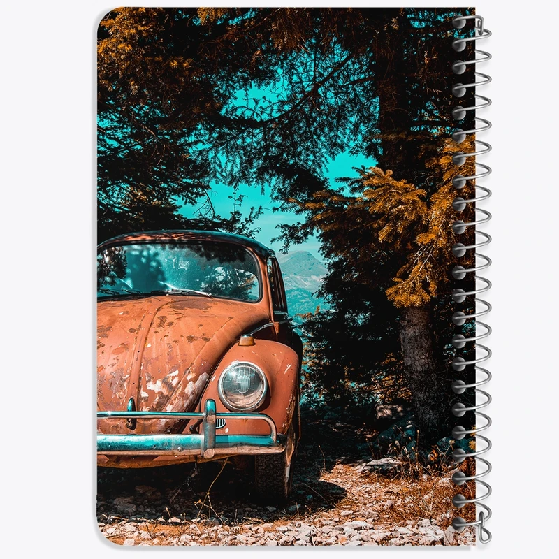 دفتر یادداشت 50 برگ خندالو طرح ماشین کلاسیک کد 28763