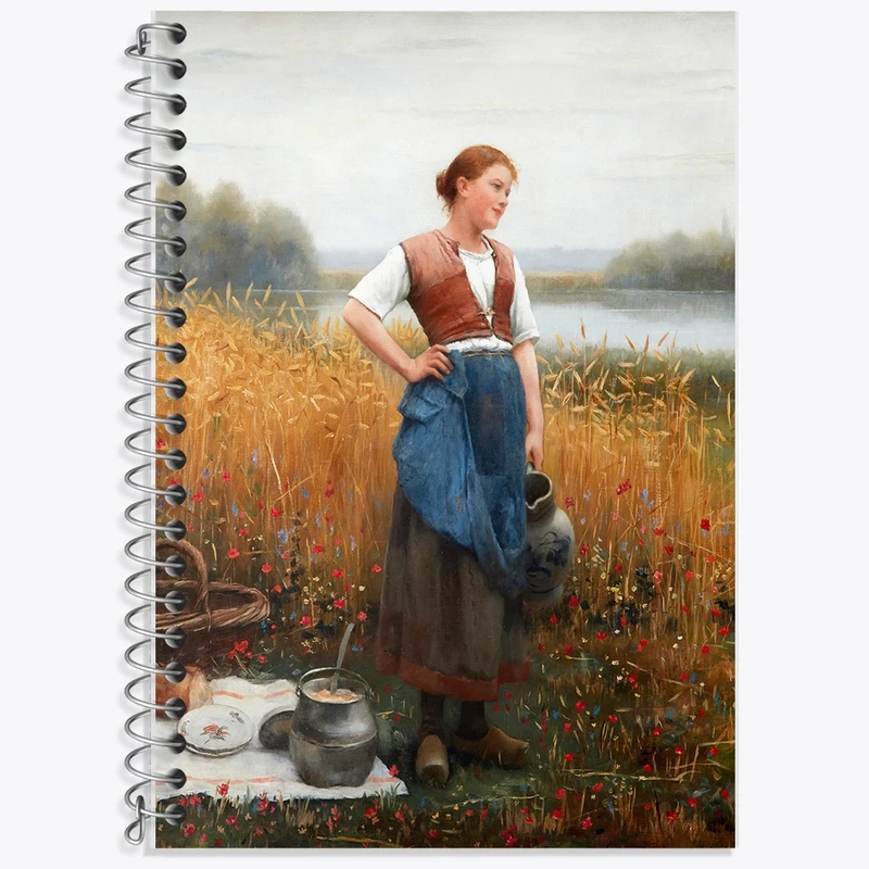 دفتر زبان 50 برگ خندالو مدل سه خط طرح نقاشی مکث نیمروز اثر دانیل ریدوی نایت کد F12454