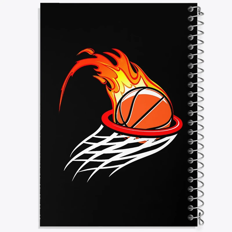 دفتر طراحی 50 برگ خندالو طرح بسکتبال Basketball کد 26459