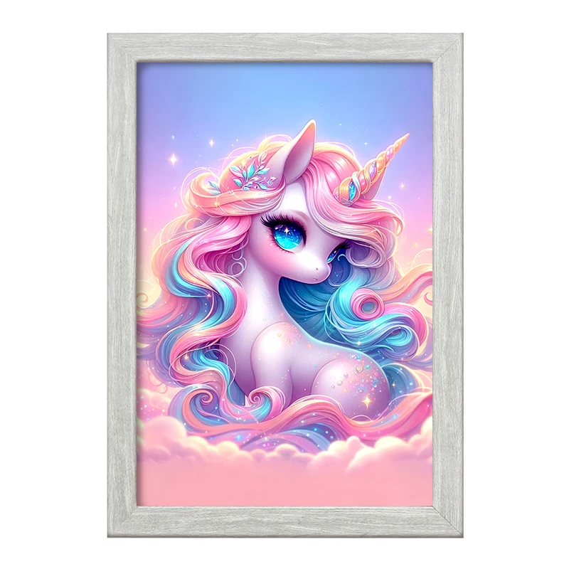 تابلو خندالو طرح اسب تک شاخ کیوت کد F5357