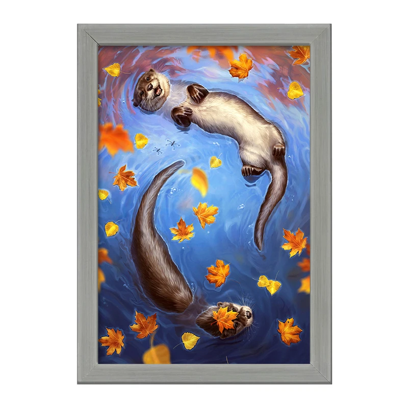 تابلو خندالو طرح سمور آبی کد F1237