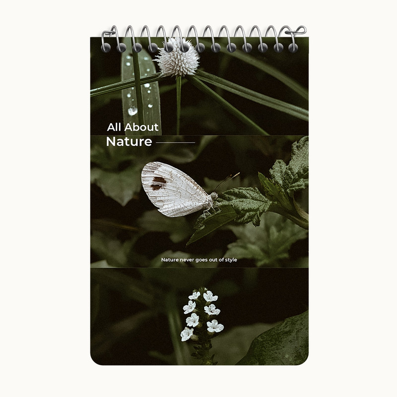 دفتر یادداشت 50 برگ خندالو طرح All About Nature کد F13653