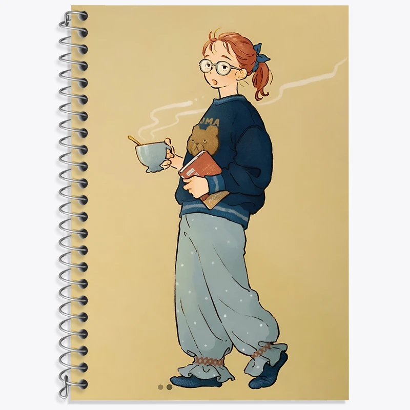 دفتر زبان دوخط 50 برگ خندالو طرح دخترانه کد N6157