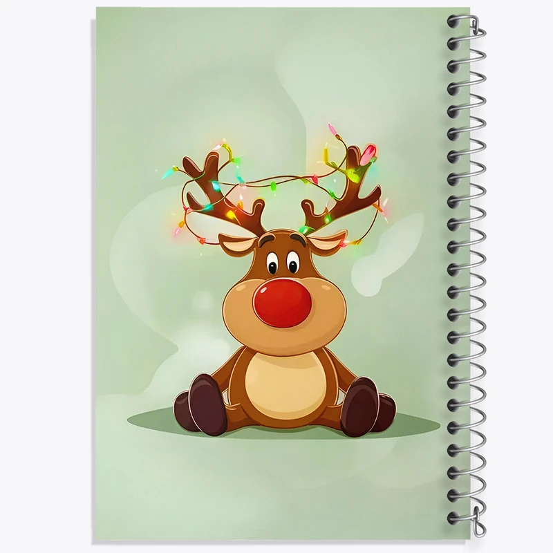 دفتر مشق 50 برگ خندالو طرح گوزن کریسمس کد F8701