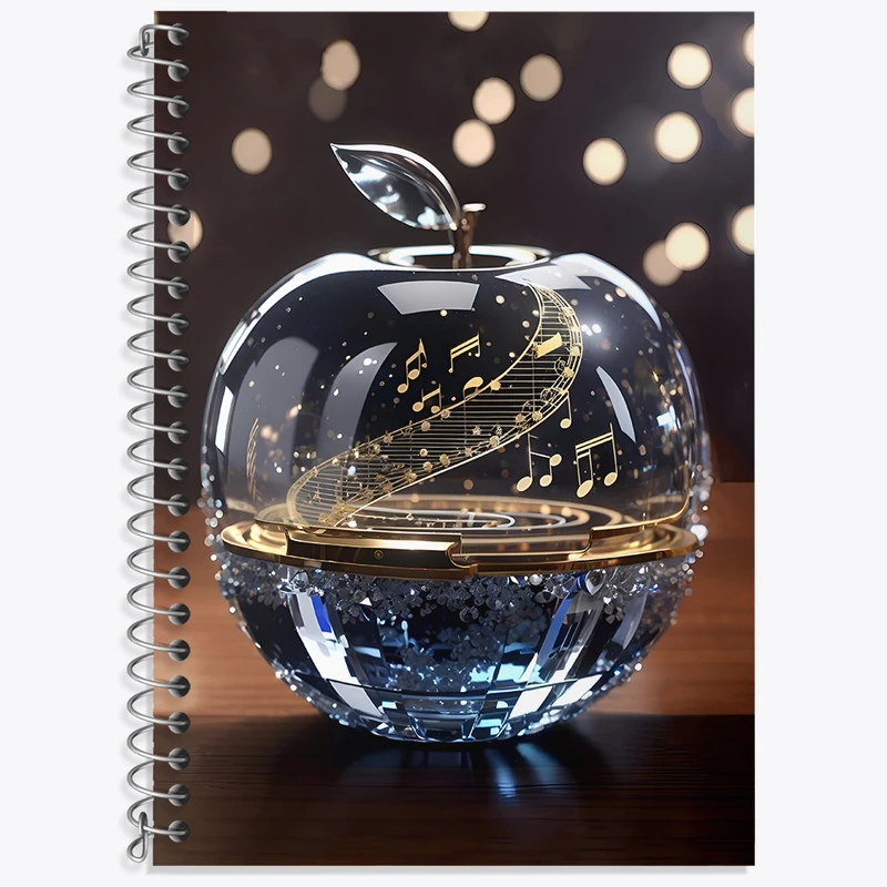 دفتر زبان 50 برگ خندالو مدل دو خط طرح نت موسیقی کد N8094