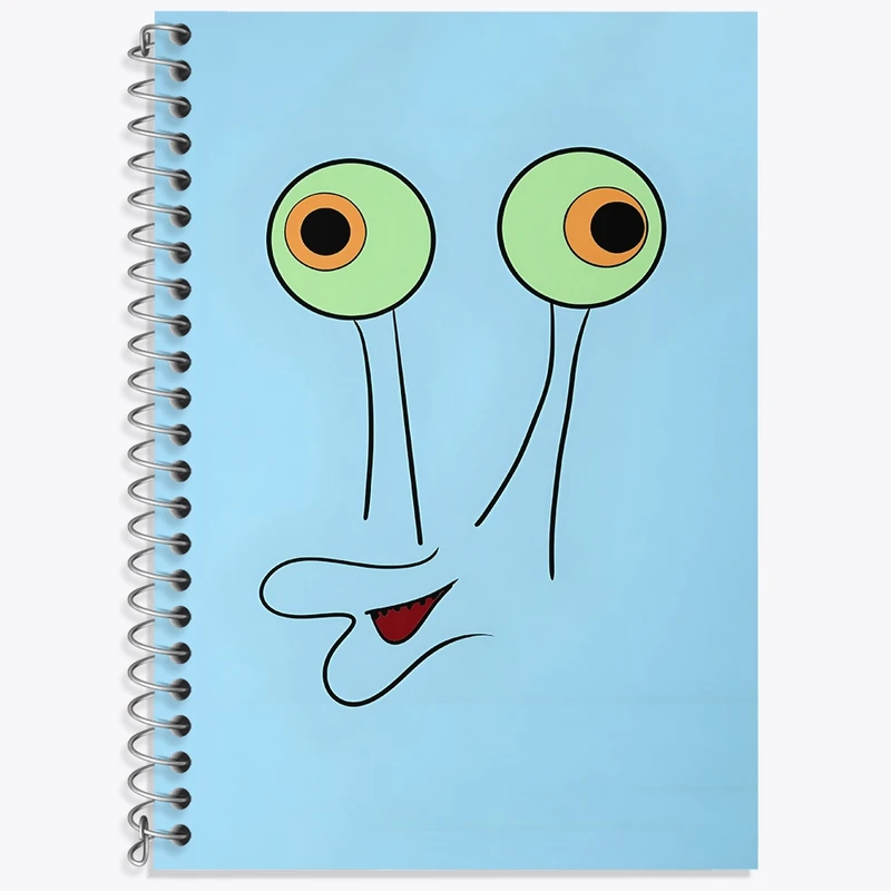 دفتر زبان 50 برگ خندالو مدل سه خط طرح گری باب اسفنجی کد F3296