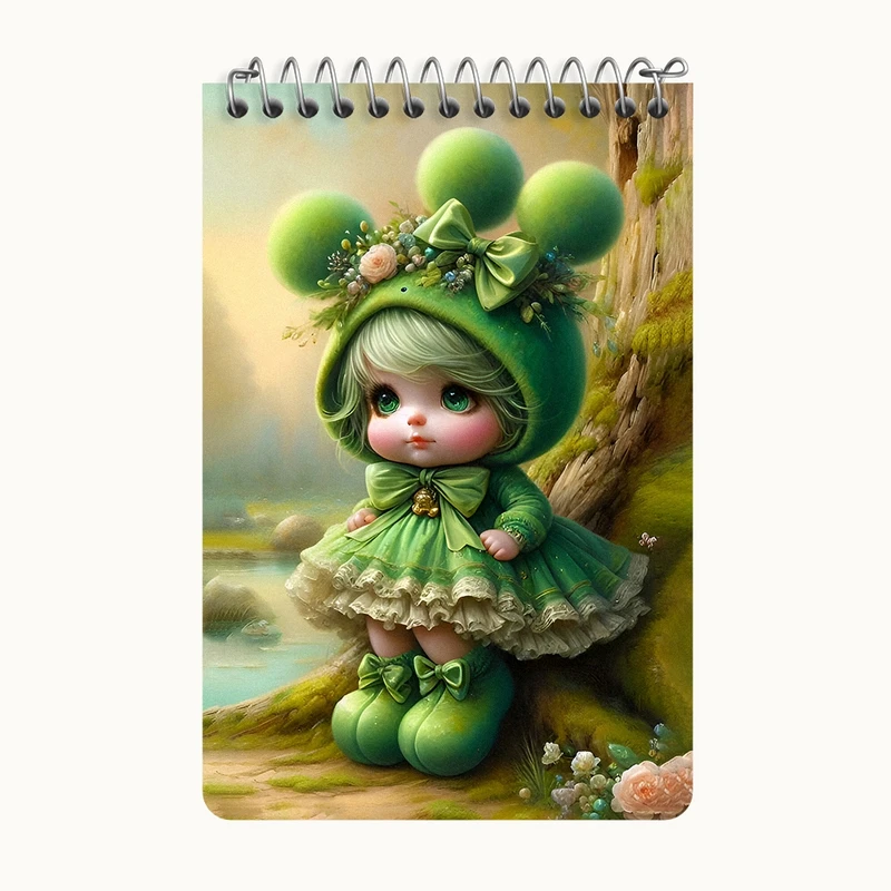 دفتر یادداشت 50 برگ خندالو طرح دخترانه کیوت کد F6682