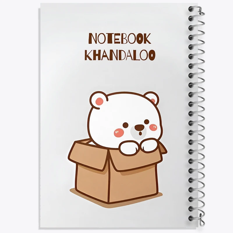 دفتر طراحی 50 برگ خندالو طرح خرس بامزه کد N7201