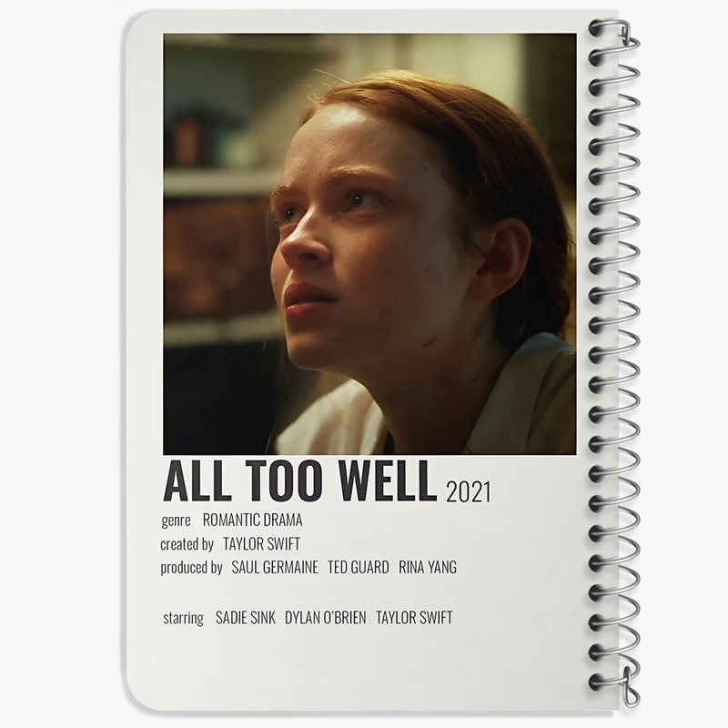 دفتر یادداشت 50 برگ خندالو طرح All Too Well کد F13046