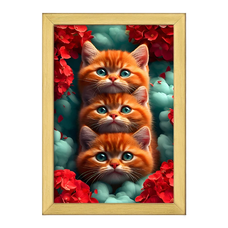 تابلو خندالو طرح گربه کد F9892