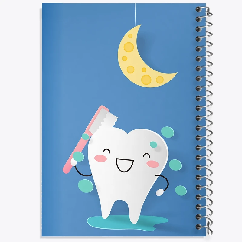 دفتر طراحی 50 برگ خندالو طرح دندان و دندان پزشکی کودکانه کد 36748