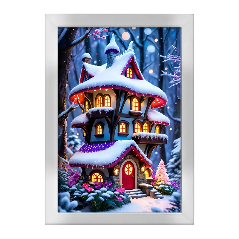 تابلو خندالو طرح خانه ی برفی بامزه کد F8407