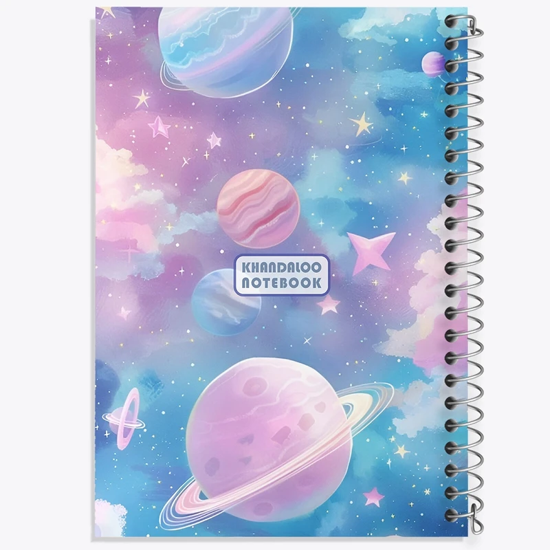 دفتر ژورنال نویسی 50 برگ خندالو مدل نقطه ای طرح کهکشان (galaxy) کد N8923