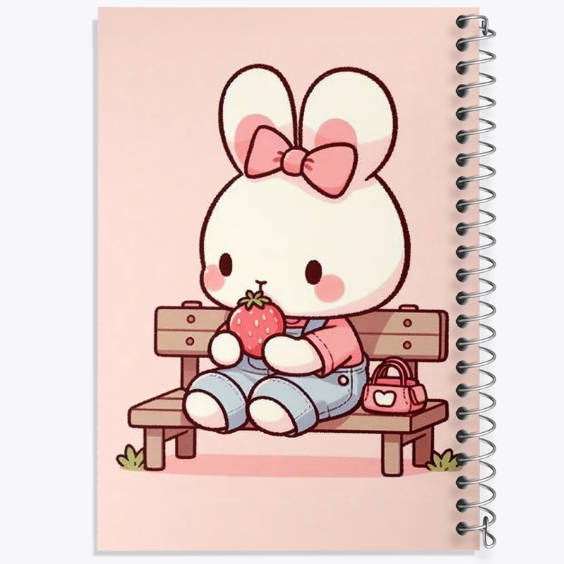 دفتر طراحی 50 برگ خندالو طرح خرگوش کیوت کد N1847