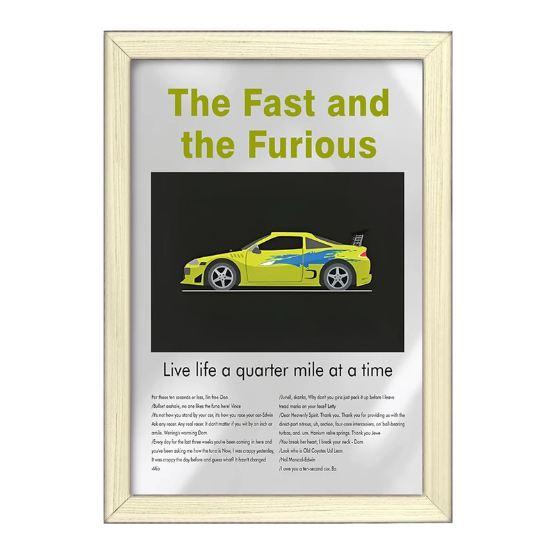 تابلو خندالو طرح سریع و خشن (Fast & Furious) کد F13824