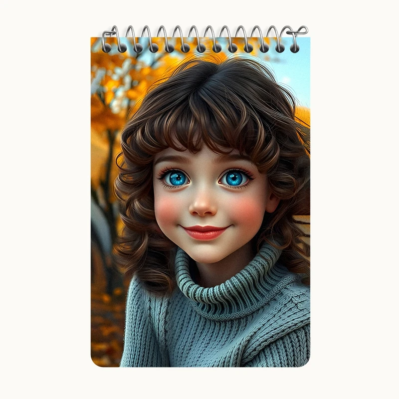 دفتر یادداشت 50 برگ خندالو طرح دخترانه کد F8432