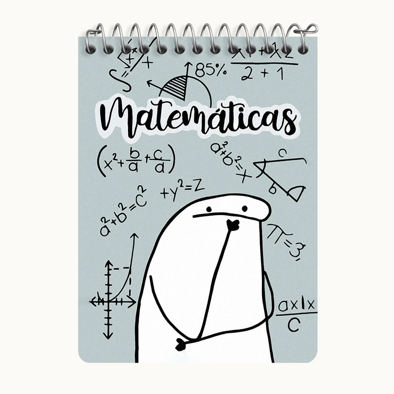 دفتر یادداشت 50 برگ خندالو طرح میقولی و ریاضی کد N7029