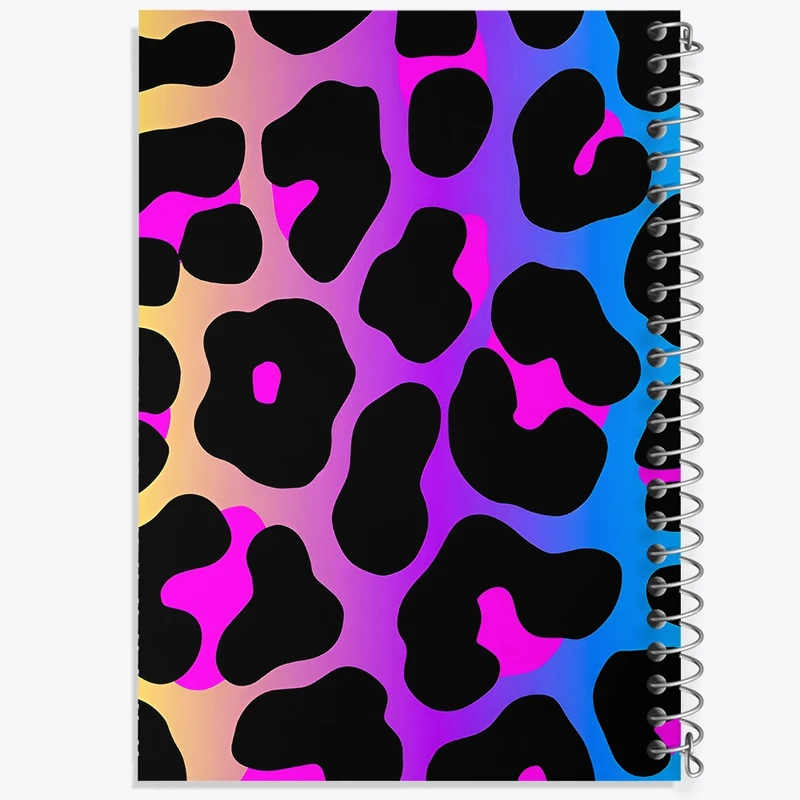 دفتر طراحی 50 برگ خندالو طرح پترن پلنگی کد N2626