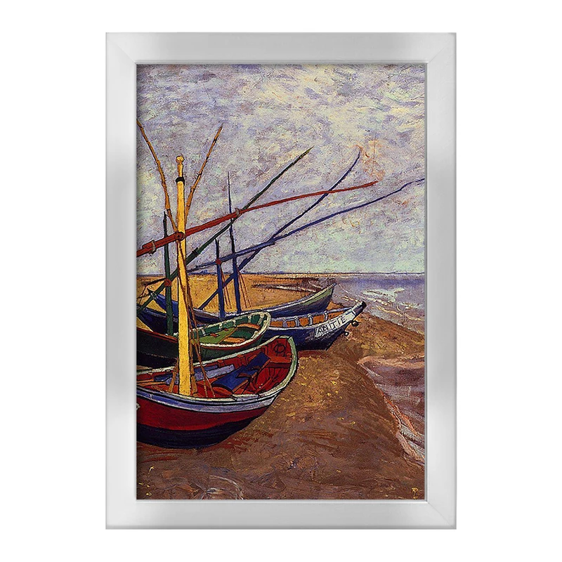 تابلو خندالو طرح نقاشی قایق ماهیگیری اثر ونسان ونگوگ کد 25443