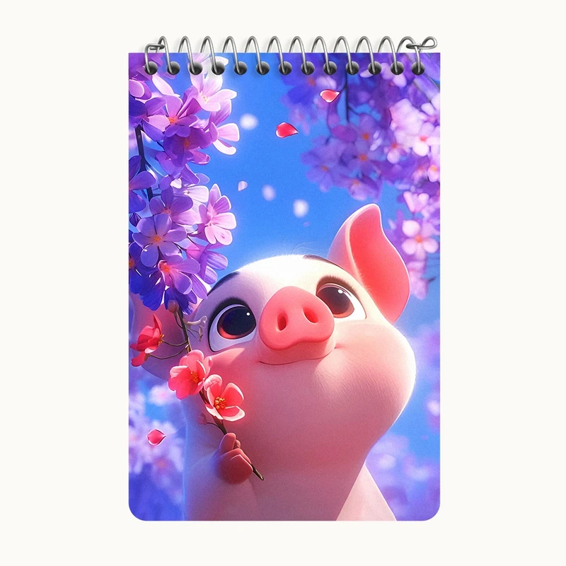 دفتر یادداشت 50 برگ خندالو طرح خوک بامزه کد F7253